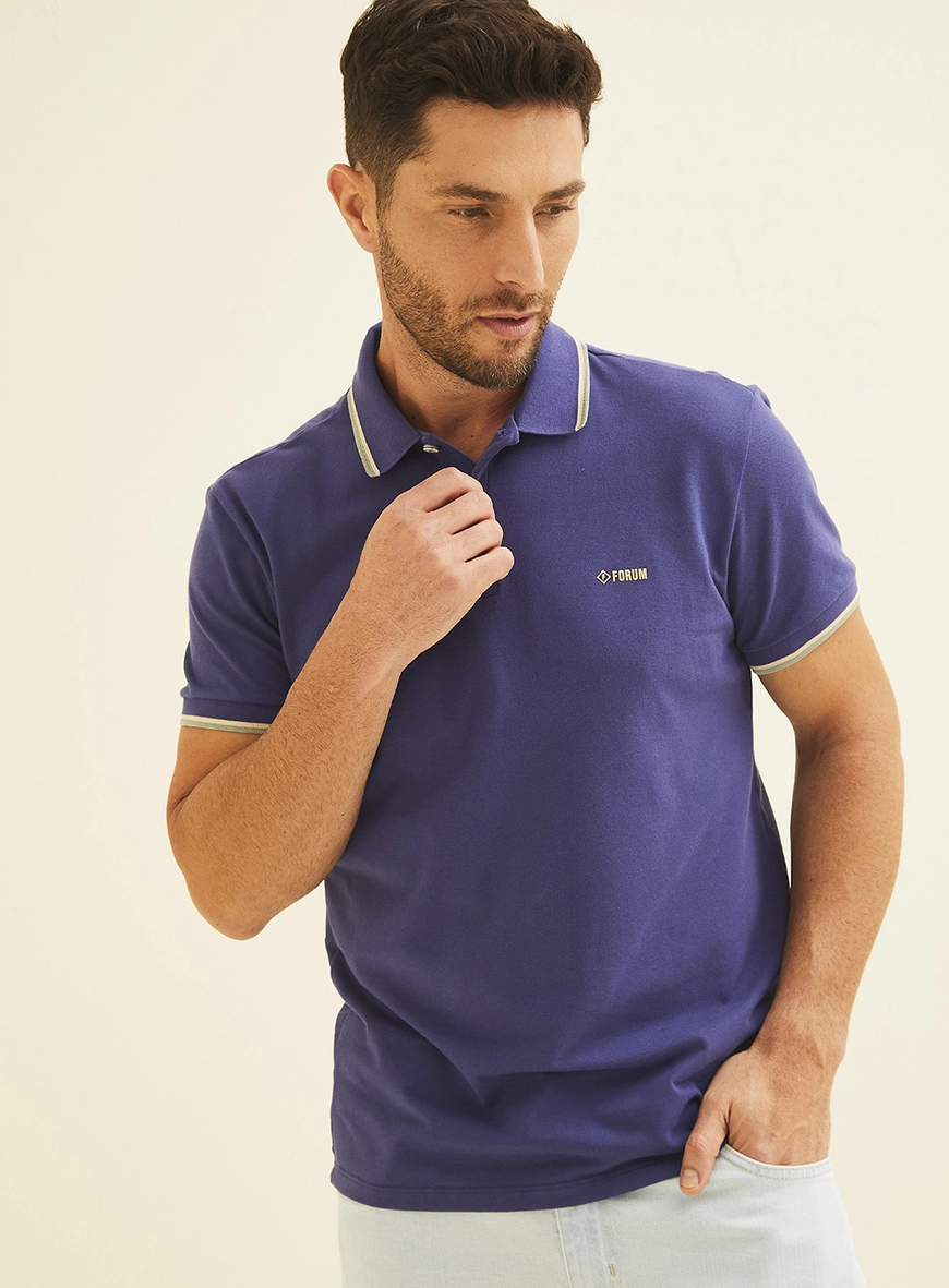 Polo Masculina Muscle Azul