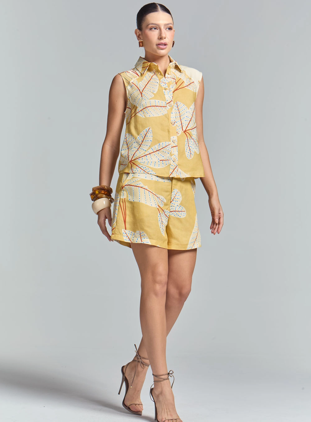 Camisa Feminina Estampada De Alfaiataria Estampados 6