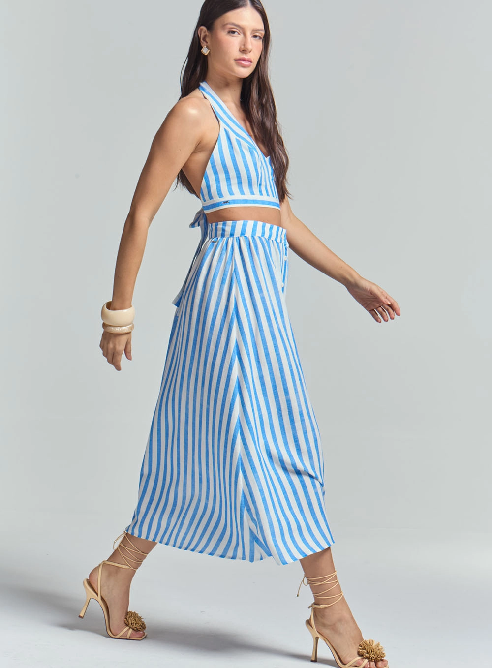 Top Slim Frente Única Com Amarração Estampado Estampados 4