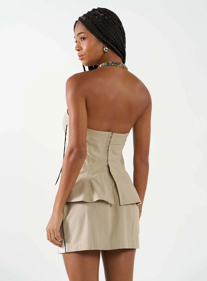 Blusa Corset Slim Bege 2