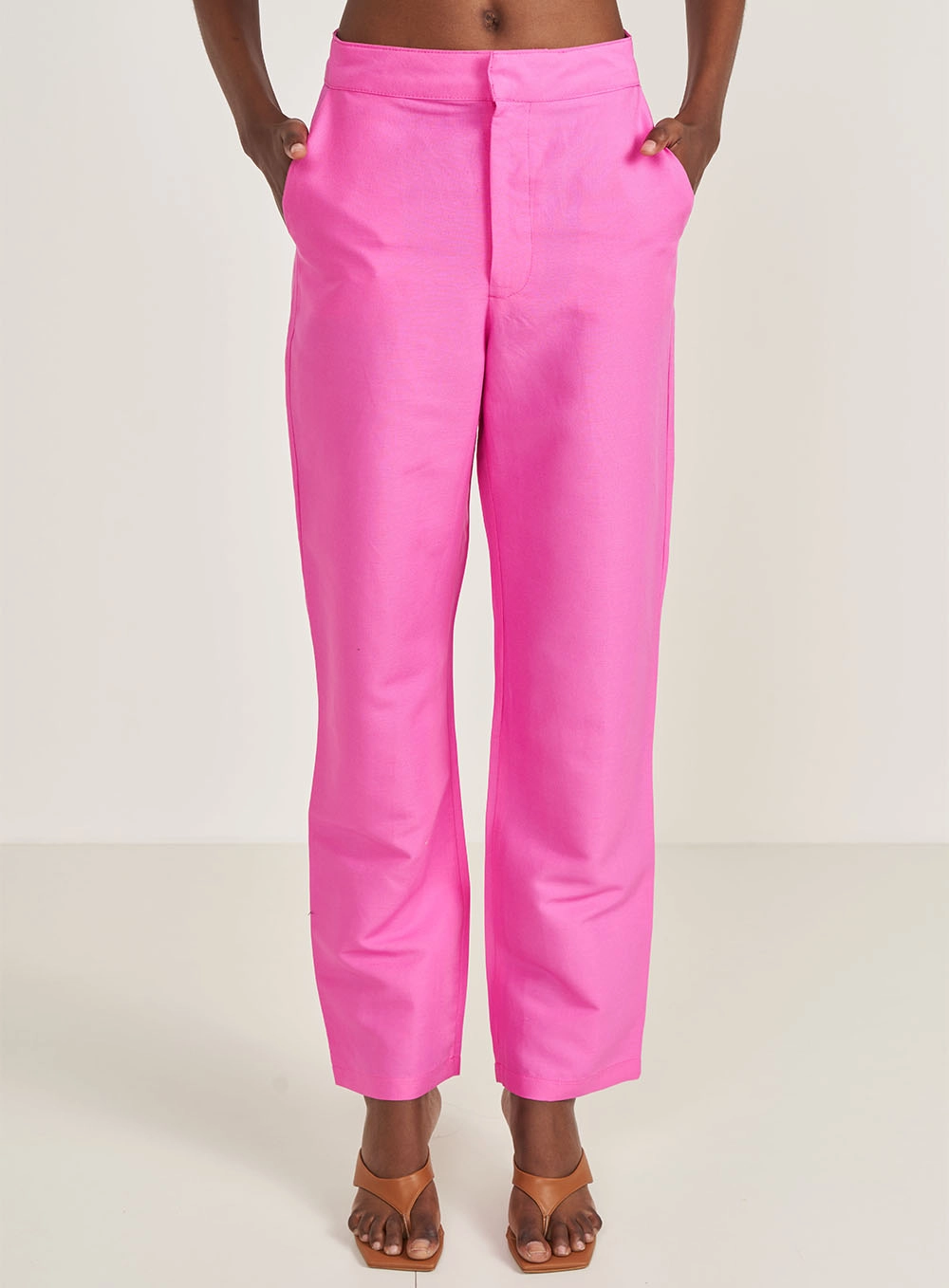 Calça Joana Reta Alfaiataria Rosa