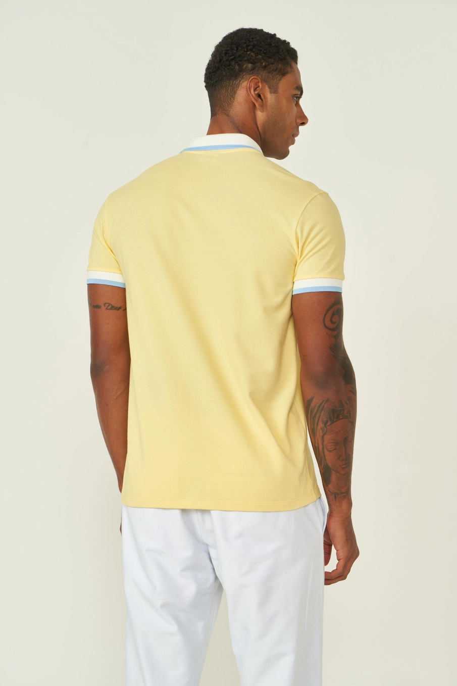 Polo Masculina Slim Amarelo