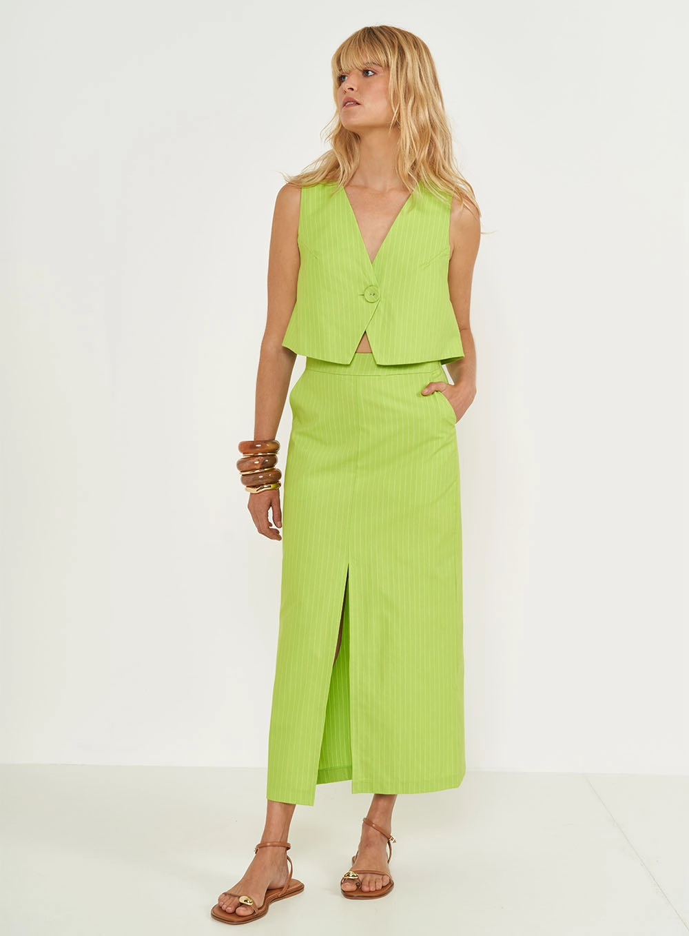 Saia Midi Ricas De Giz Estampados