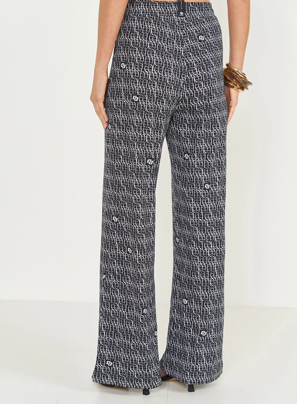 Calça Canelada Logomania Joana Estampados