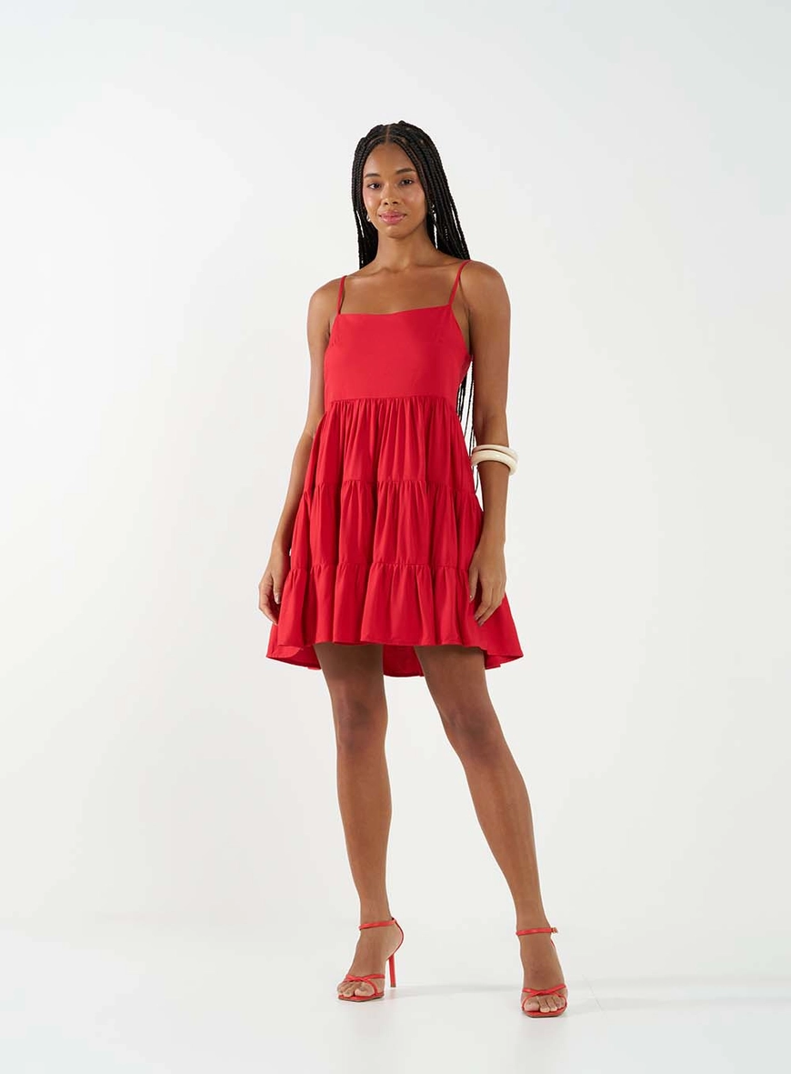 Vestido Três Marias Costas Abertas Vermelho 2