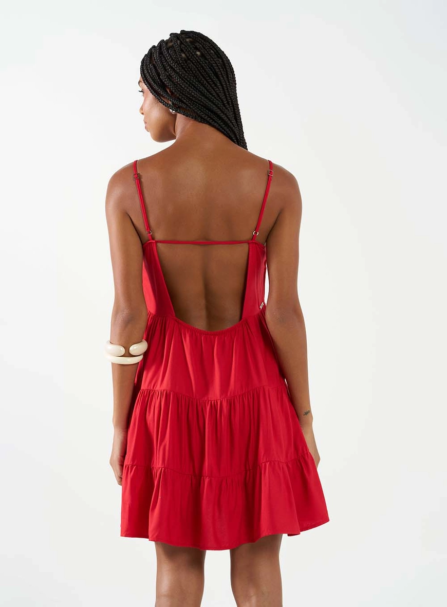 Vestido Três Marias Costas Abertas Vermelho 3