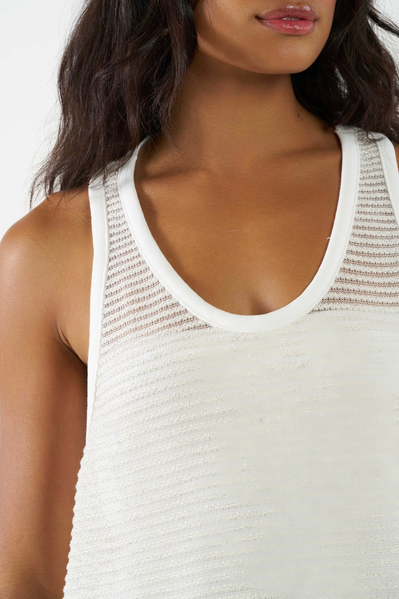 Vestido Longo Metalizado Em Renda Off-White 3