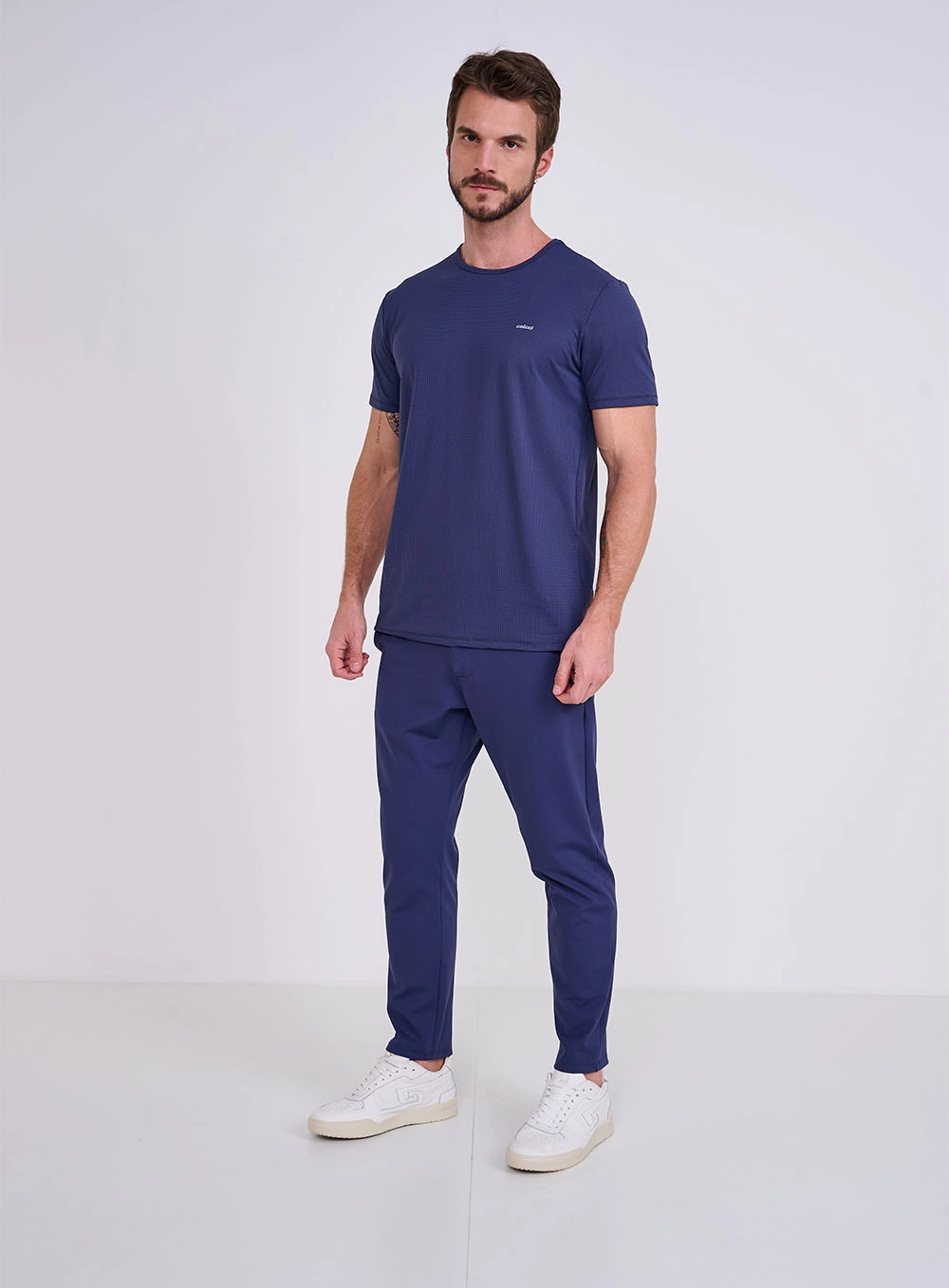Camiseta Tech Fit Sunblock Slim - Colcci Tech Azul