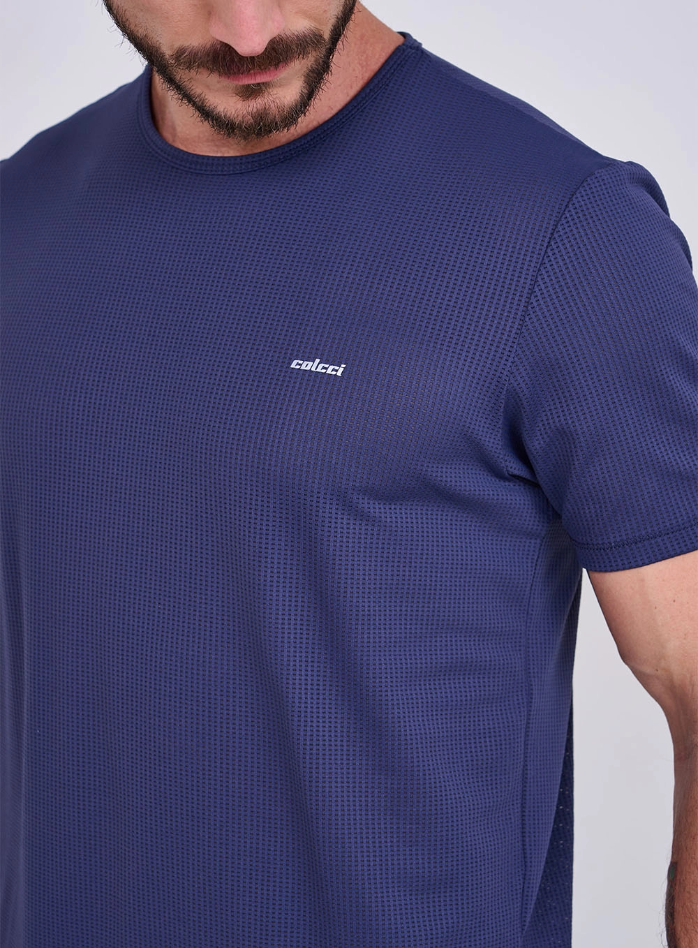 Camiseta Tech Fit Sunblock Slim - Colcci Tech Azul