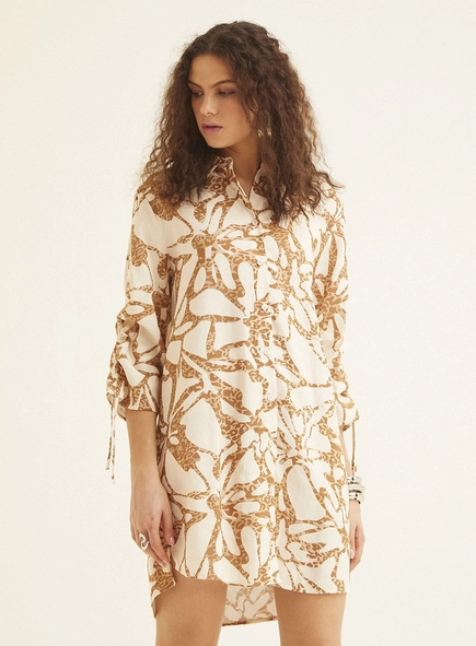 Chemisier Linho Estampado