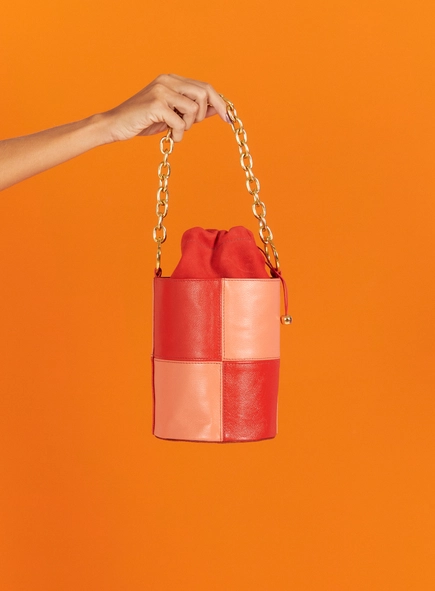 Bolsa Bucket Quadriculada