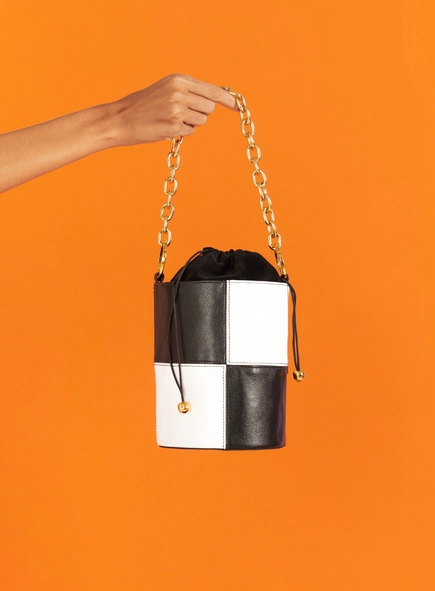 Bolsa Bucket Quadriculada