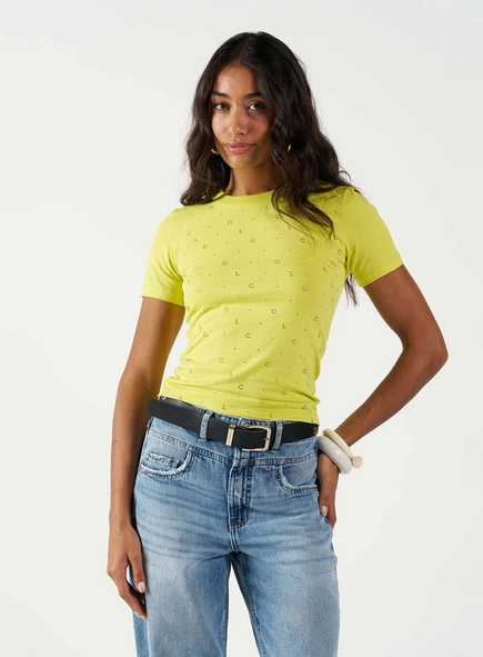 Camiseta Baby Look Com Aplicação