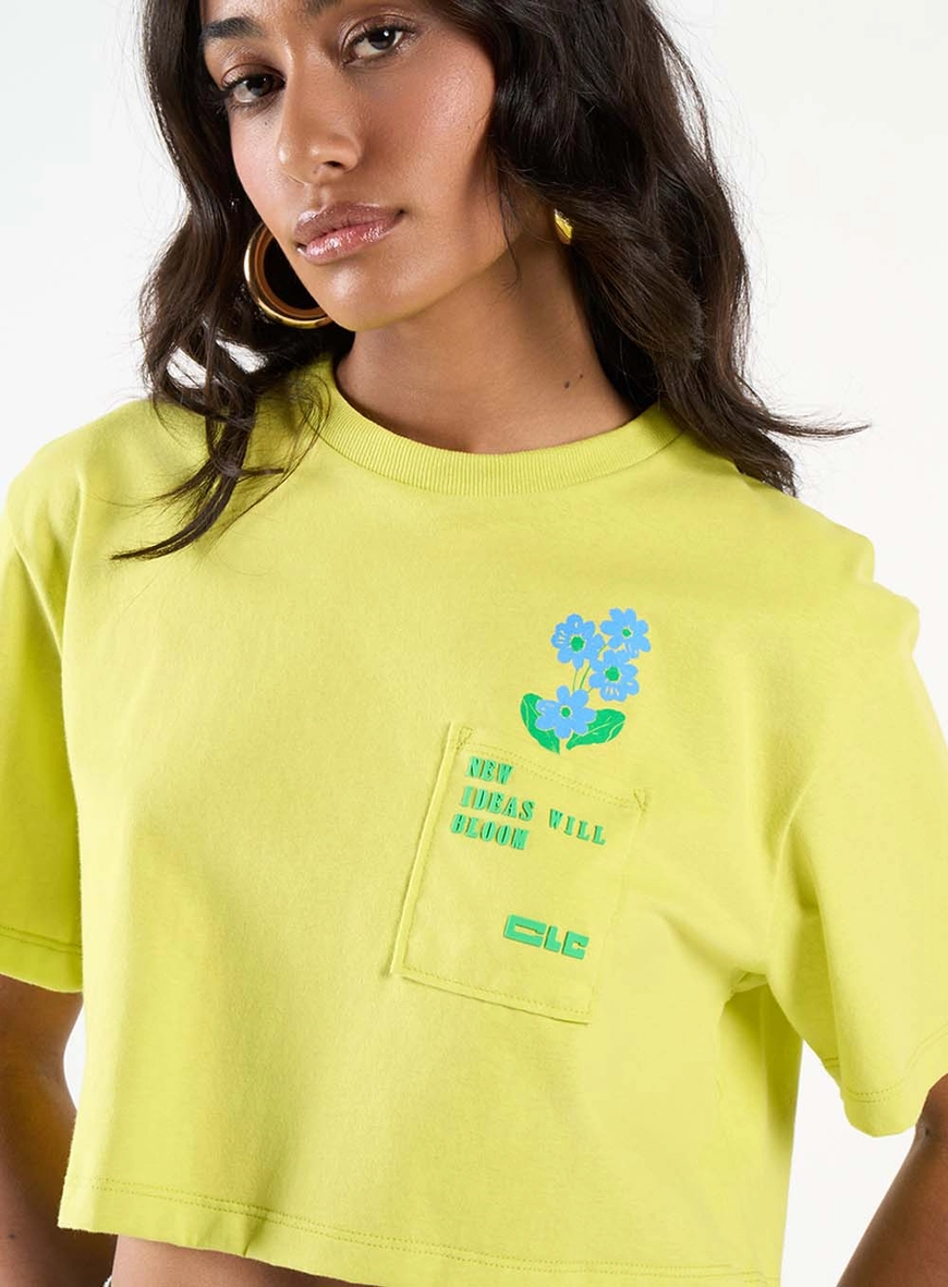 Camiseta Feminina Box Encurtada Amarelo 5