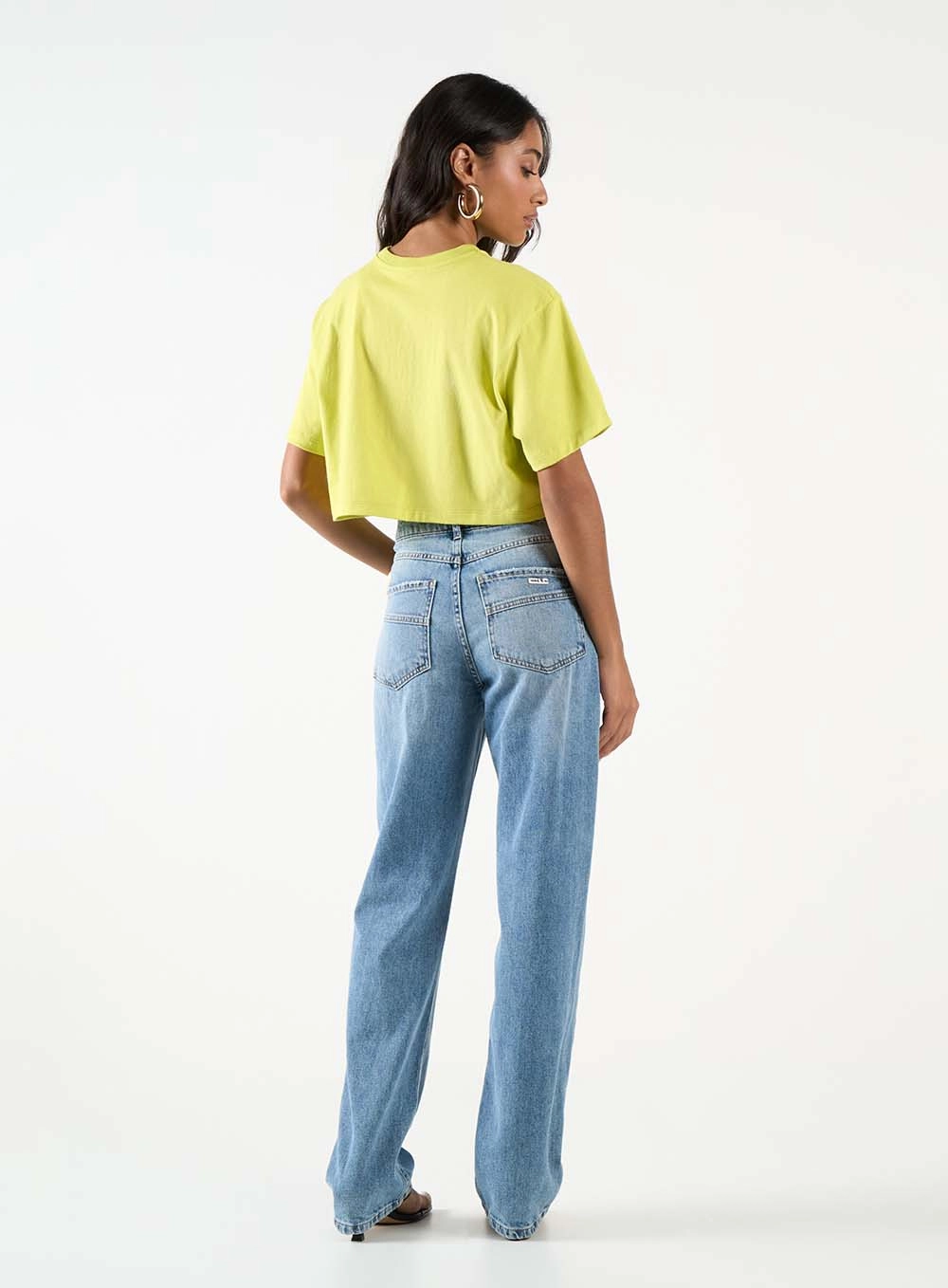 Camiseta Feminina Box Encurtada Amarelo 4