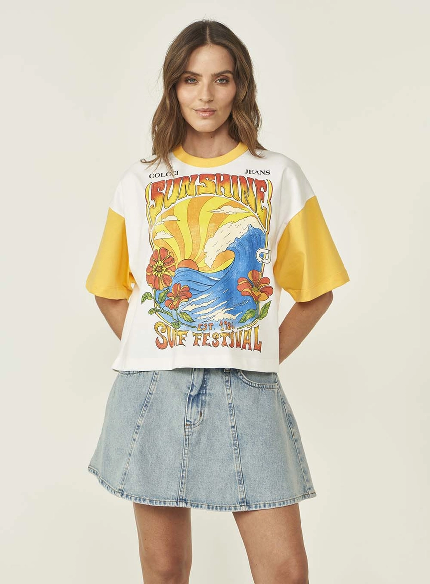 Camiseta Feminina Loose Estampada