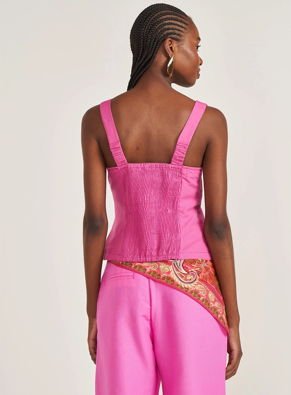 Blusa Slim Estruturada Rosa
