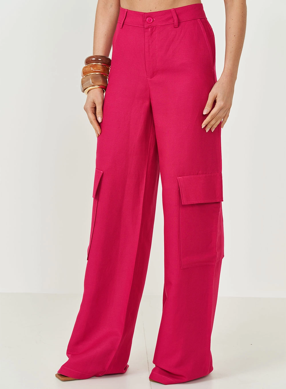 Calça Jade Cargo Rosa