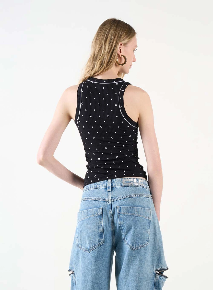 Regata Feminina Small Estampada Preto 2