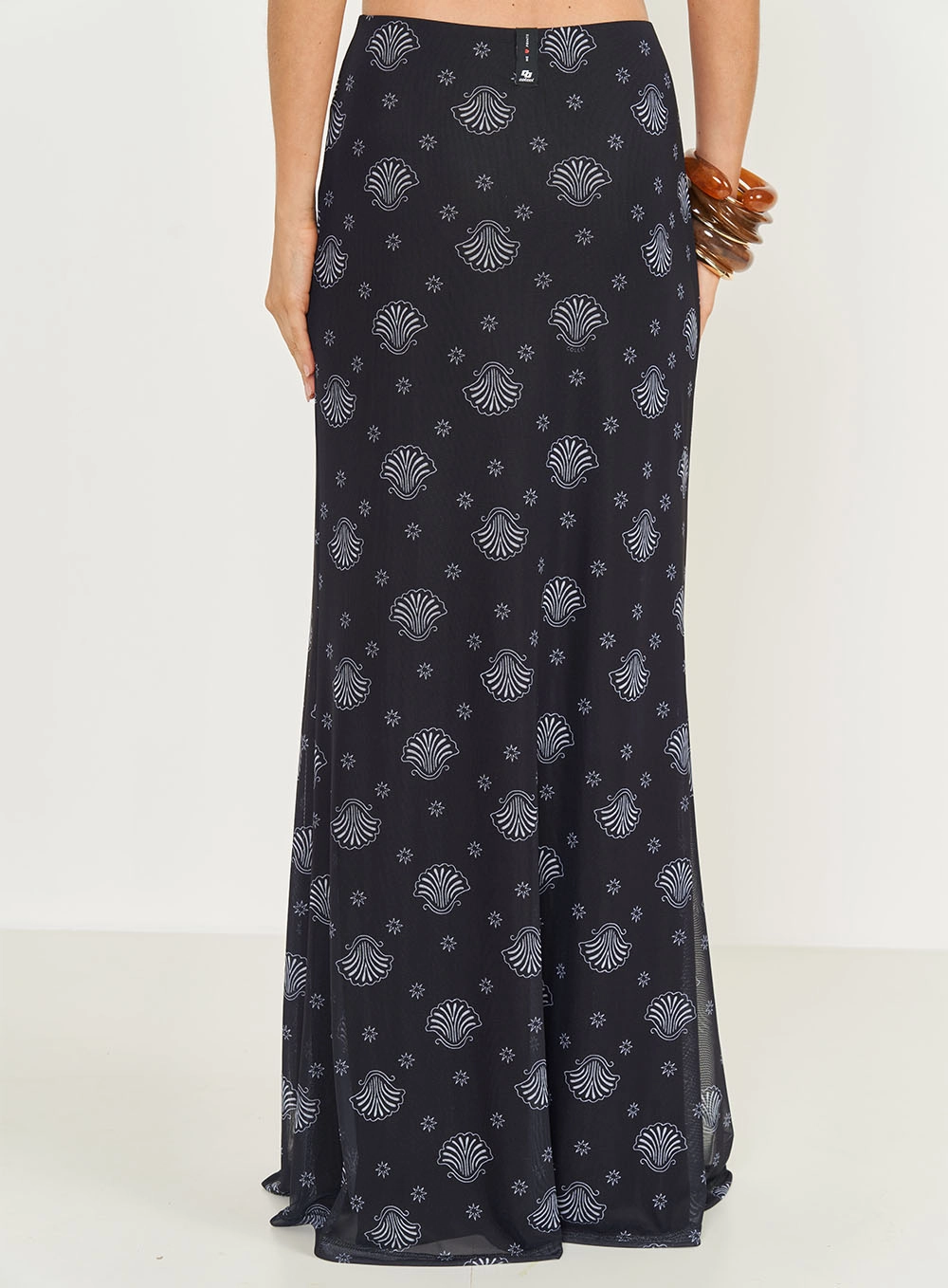 Saia Longa Em Tule Estampada Estampados
