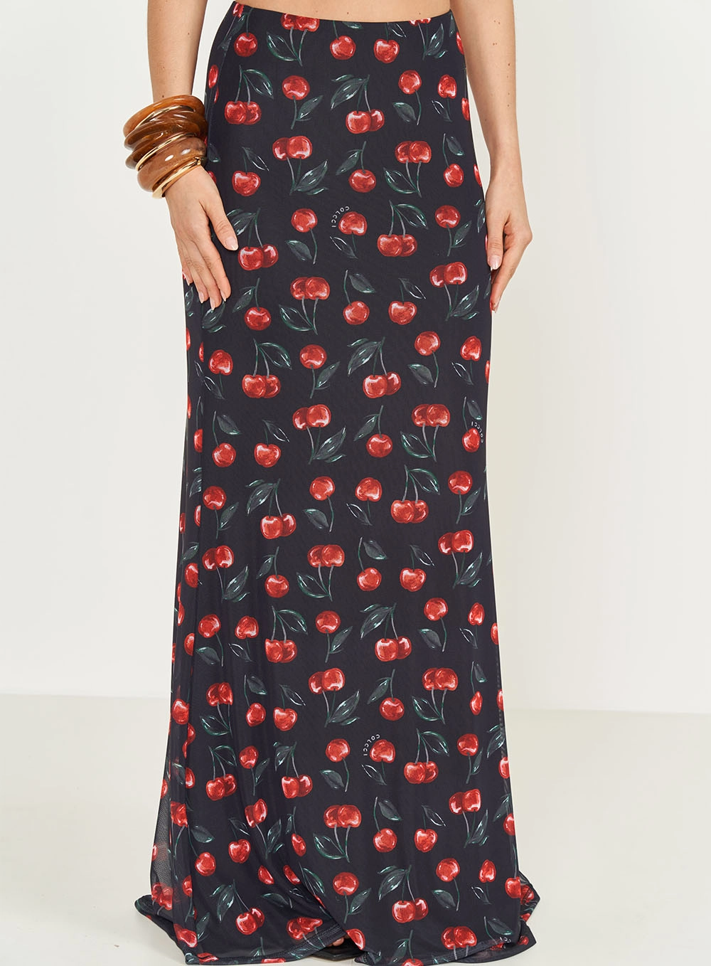Saia Longa Em Tule Estampada Estampados