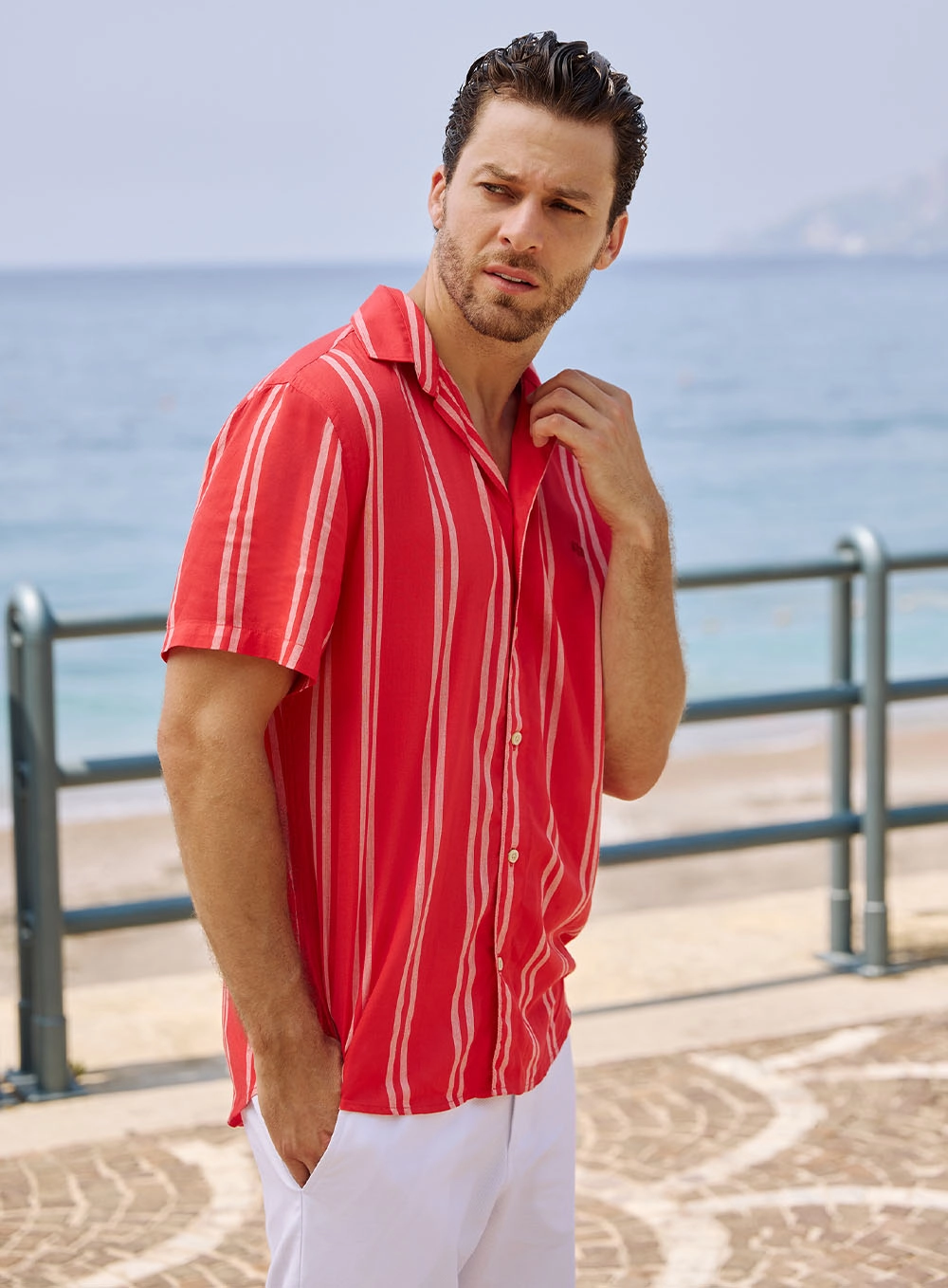 Camisa Masculina Listrada Relax Estampados