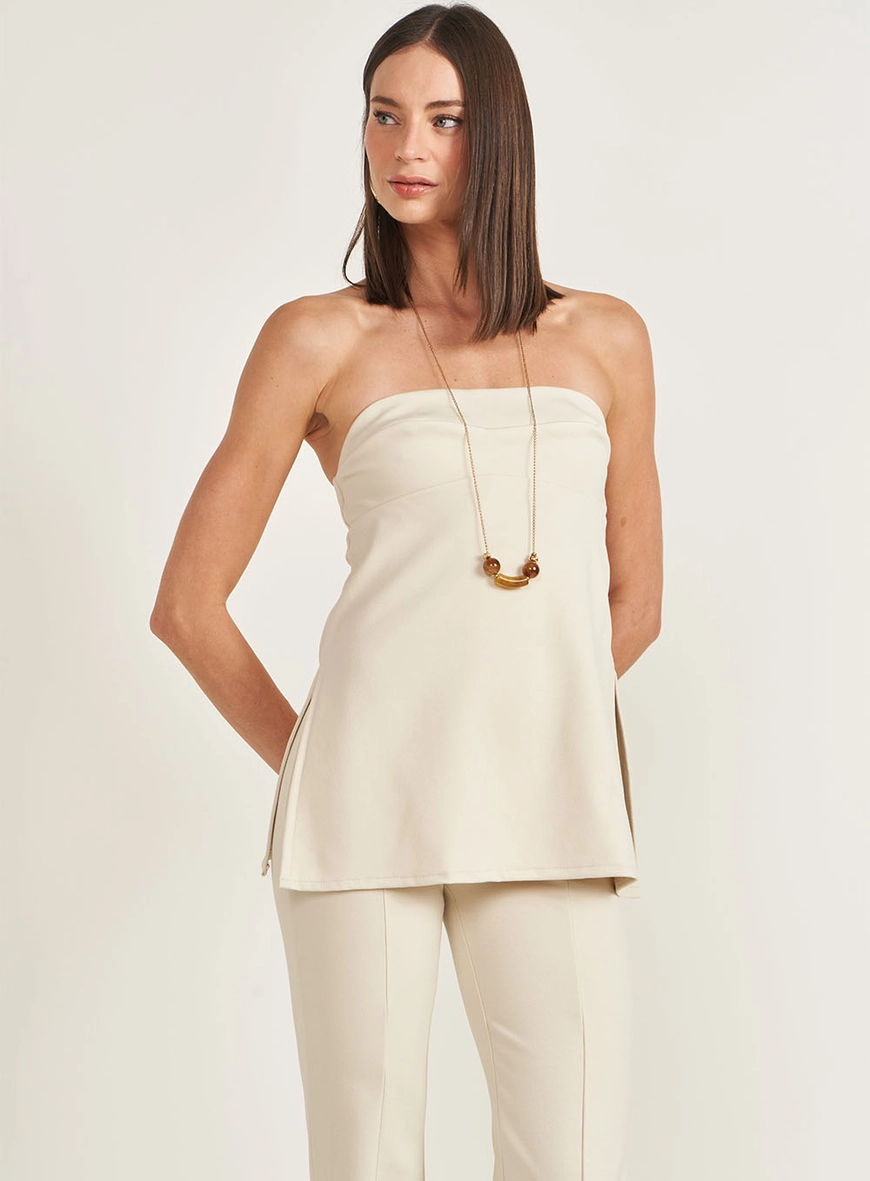Blusa Comfort Sem Alças Alongada