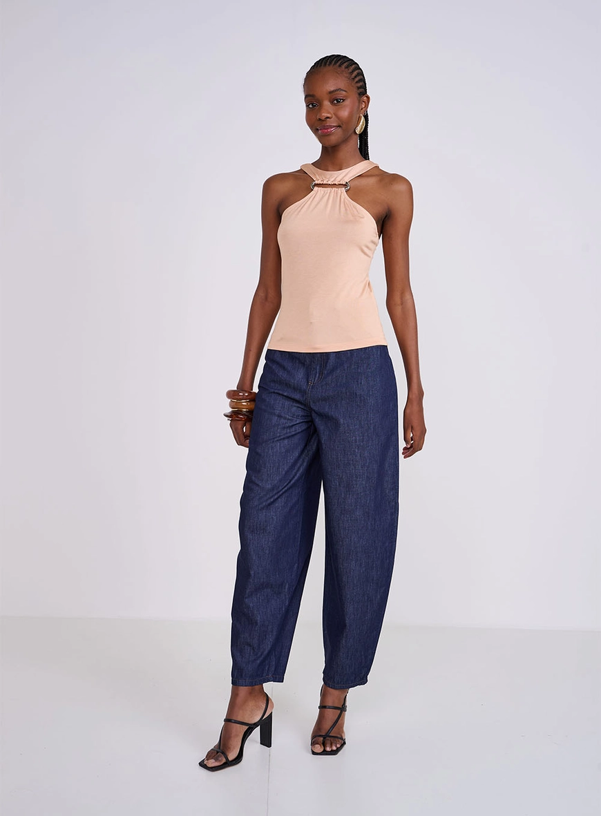 Blusa Slim Com Detalhe Em Metal