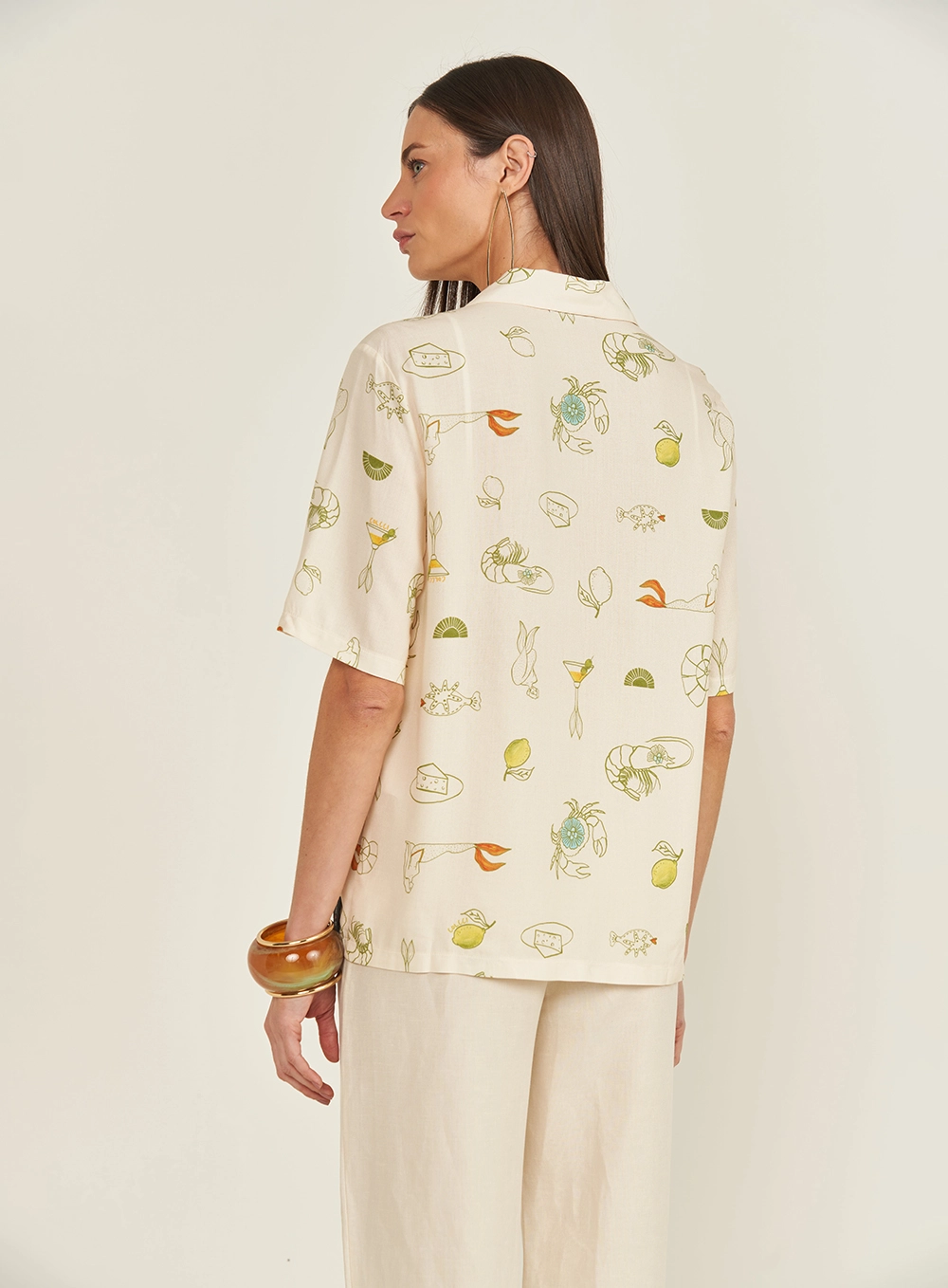 Camisa Loose Estampada Estampados