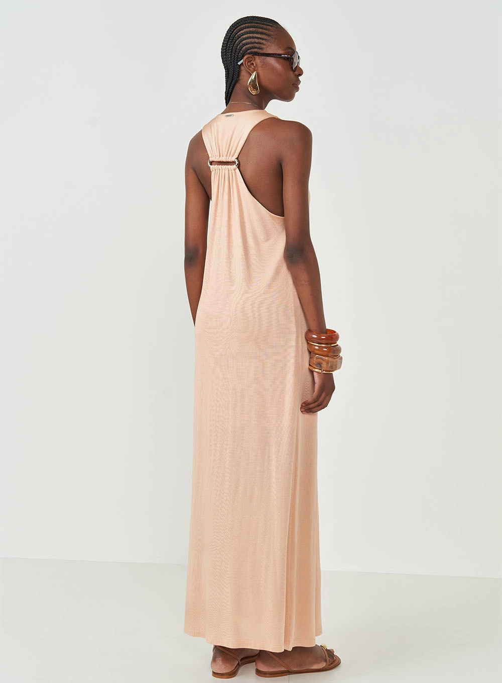 Vestido Midi Comfort Bege