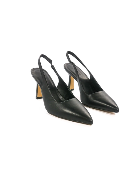 Scarpin Couro Bico Fino Slingback