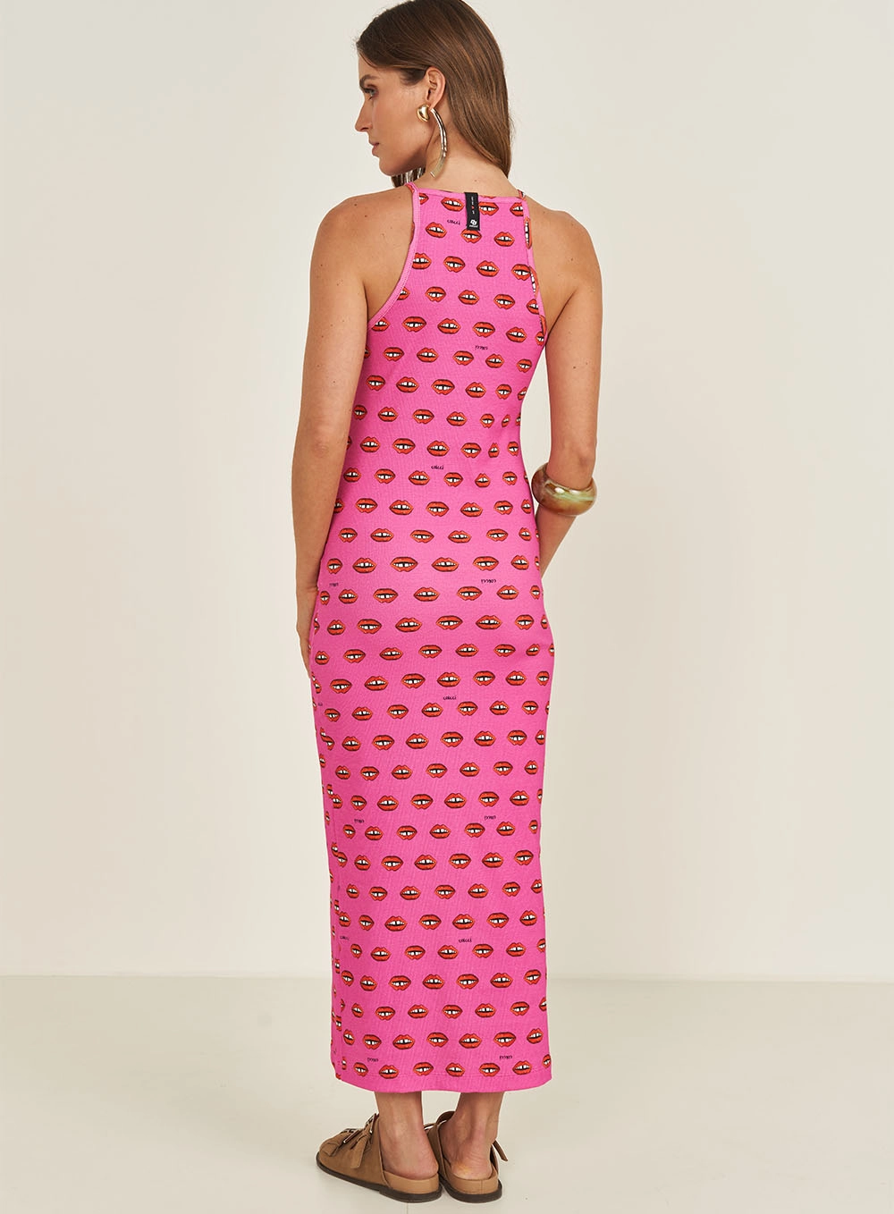 Vestido Midi Slim Estampado Estampados