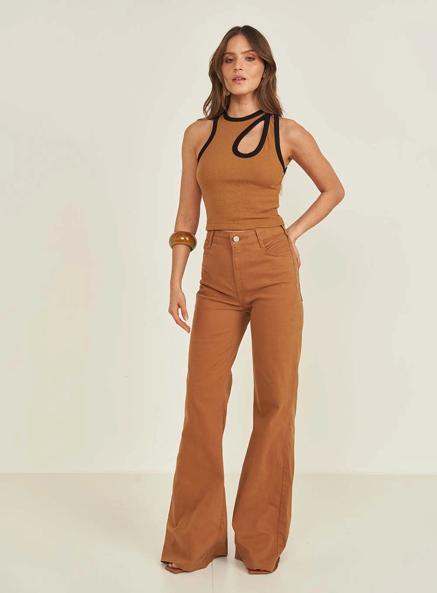 Calça Madrid Boot Cut Cintura Alta