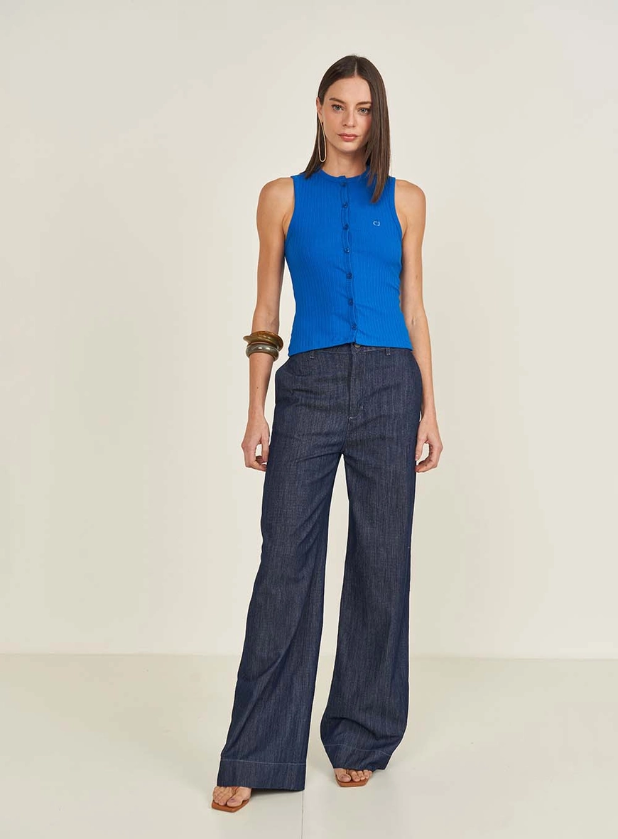 Blusa Slim Com Botões