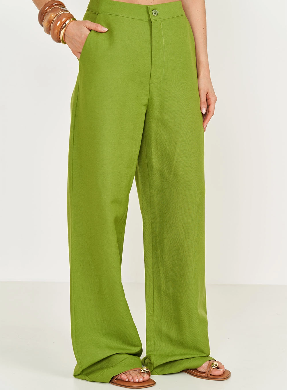 Calça Pantalona Joana Verde