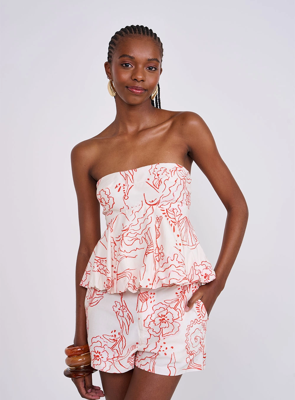 Blusa Estampada Evasê Estampados