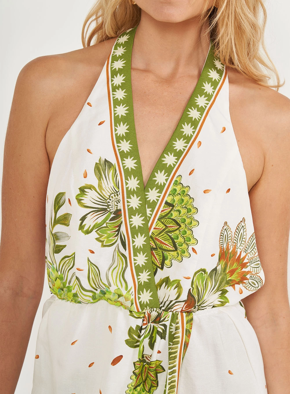 Vestido Midi Frente Única Estampado Estampados