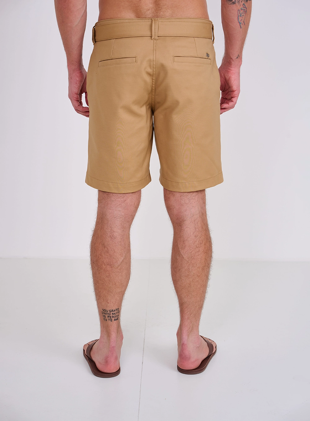 Bermuda Masculina New Chino Bege