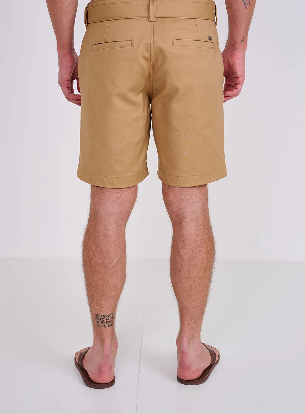 Bermuda Masculina New Chino Bege