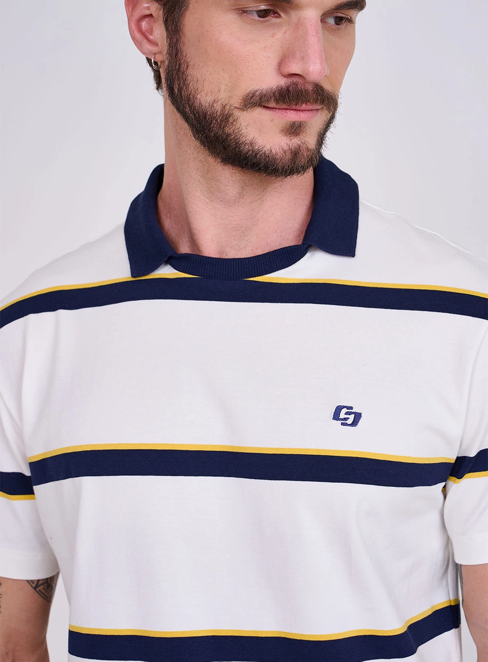 Polo Masculina Listrada Estampados