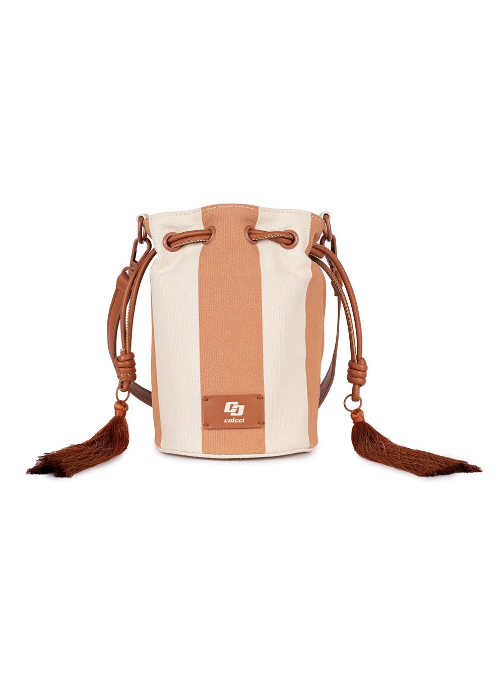 Bolsa Bucket Listrada Resort Caramelo