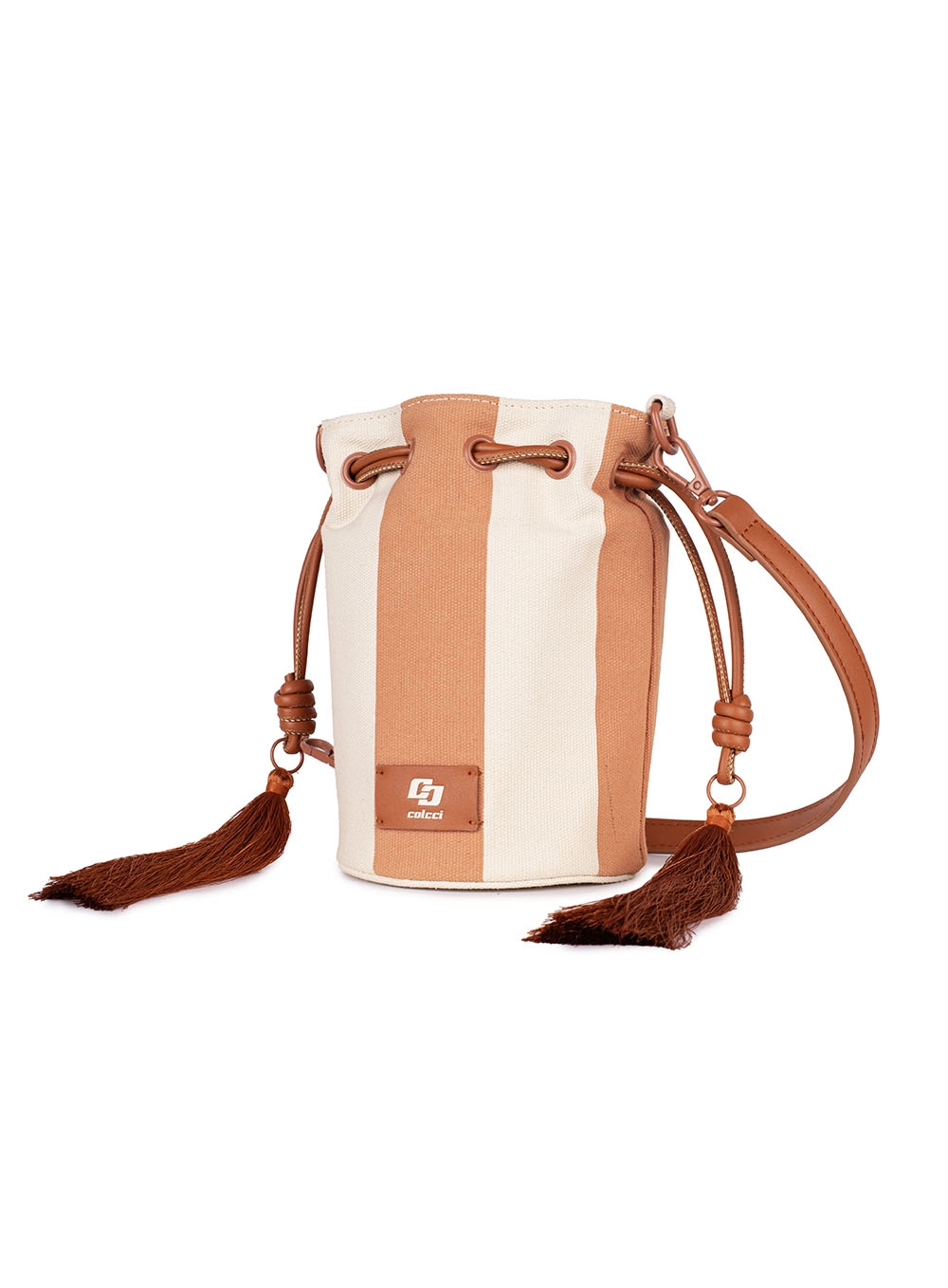 Bolsa Bucket Listrada Resort Caramelo