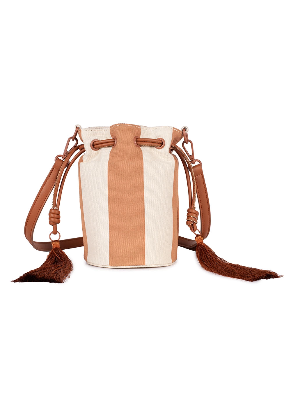 Bolsa Bucket Listrada Resort Caramelo