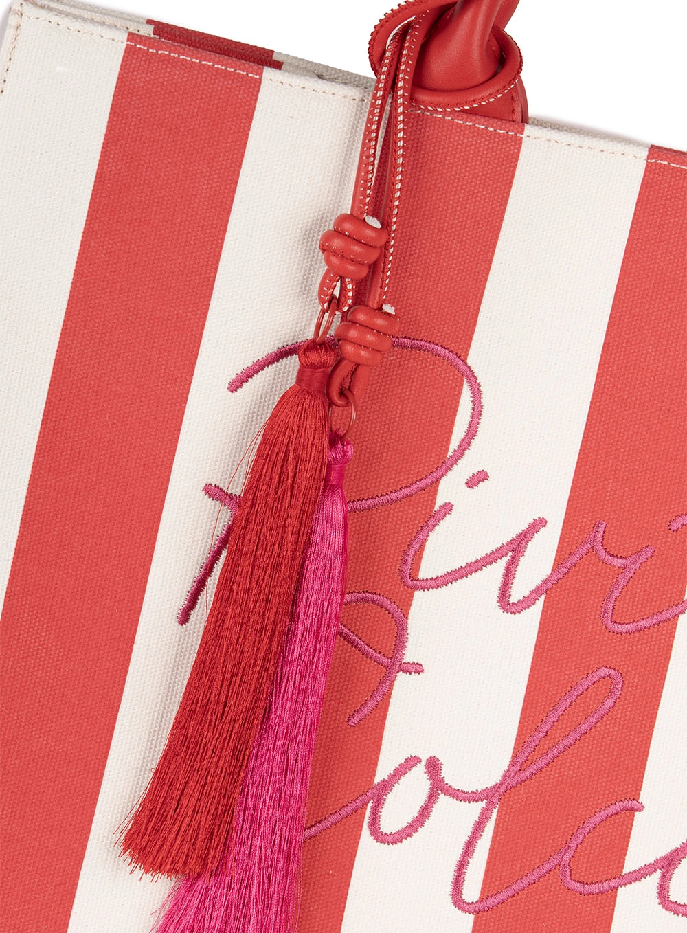 Bolsa Riviera Fashion Listrada Vermelho