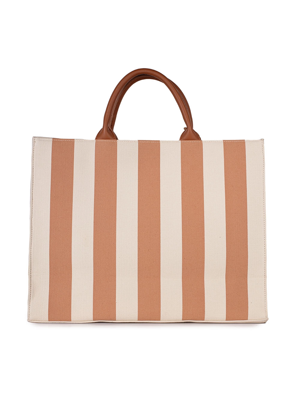 Bolsa Riviera Fashion Listrada Caramelo