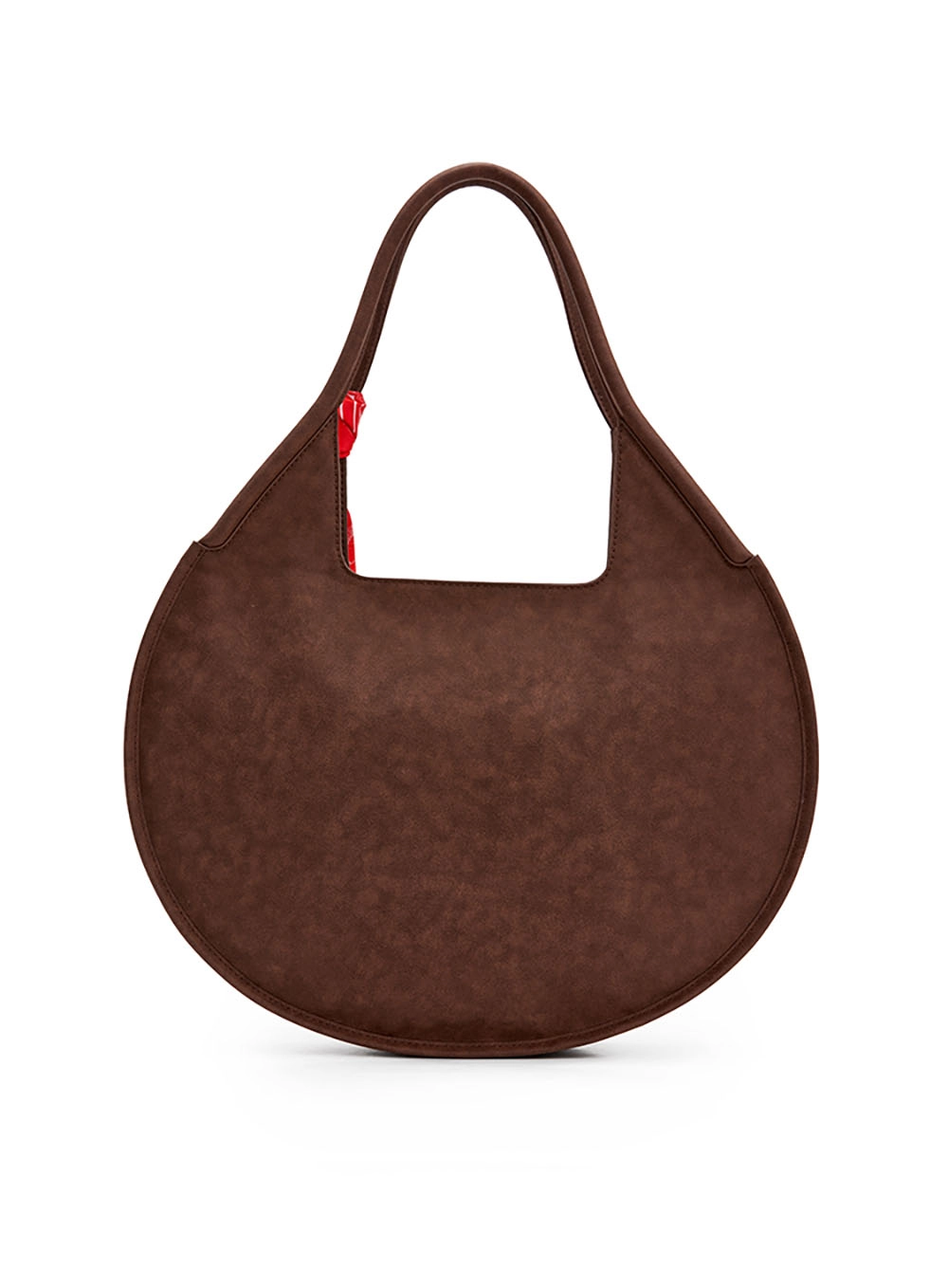 Bolsa Hobo Redonda Com Lenço Café