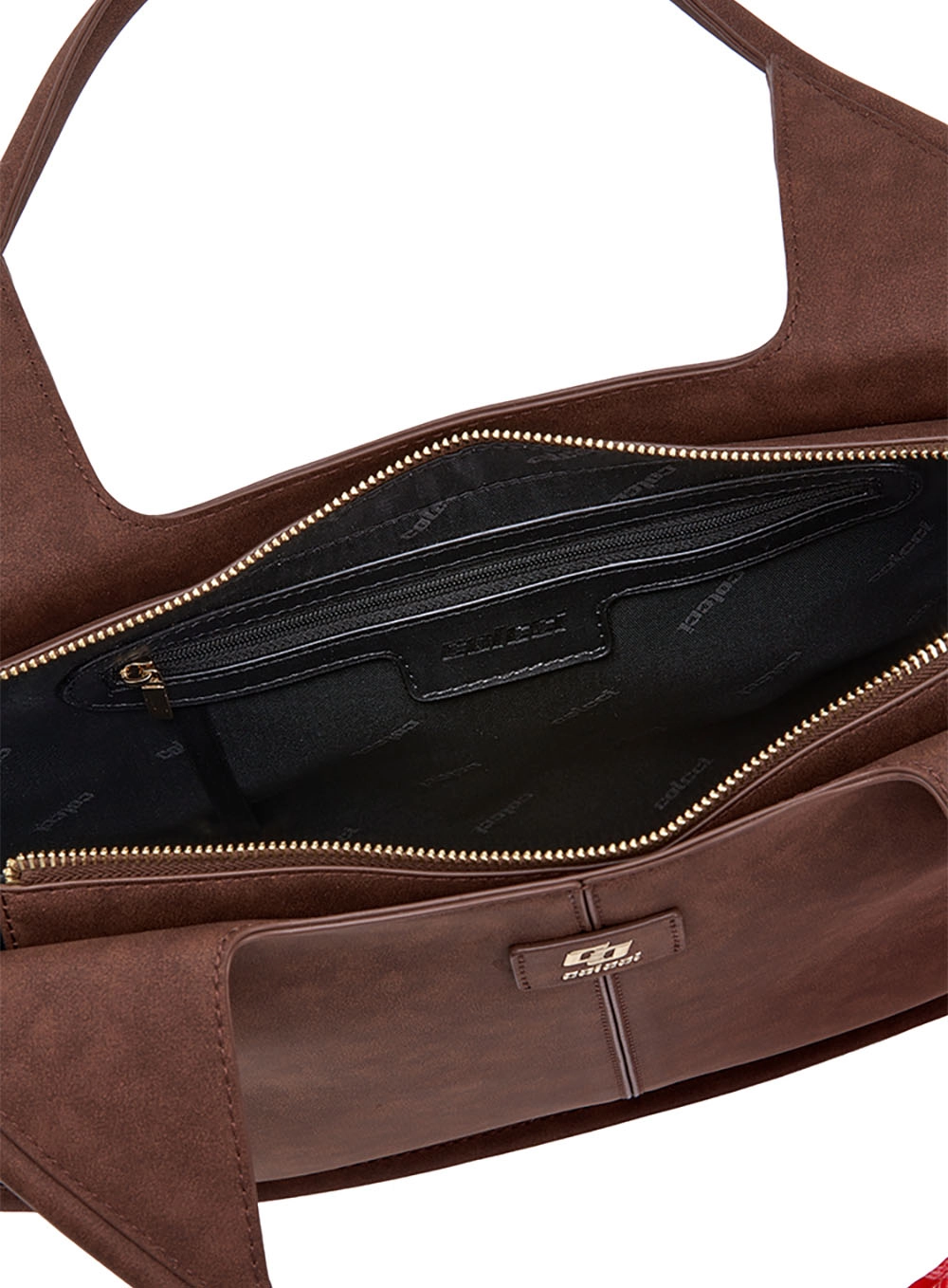 Bolsa Hobo Redonda Com Lenço Café