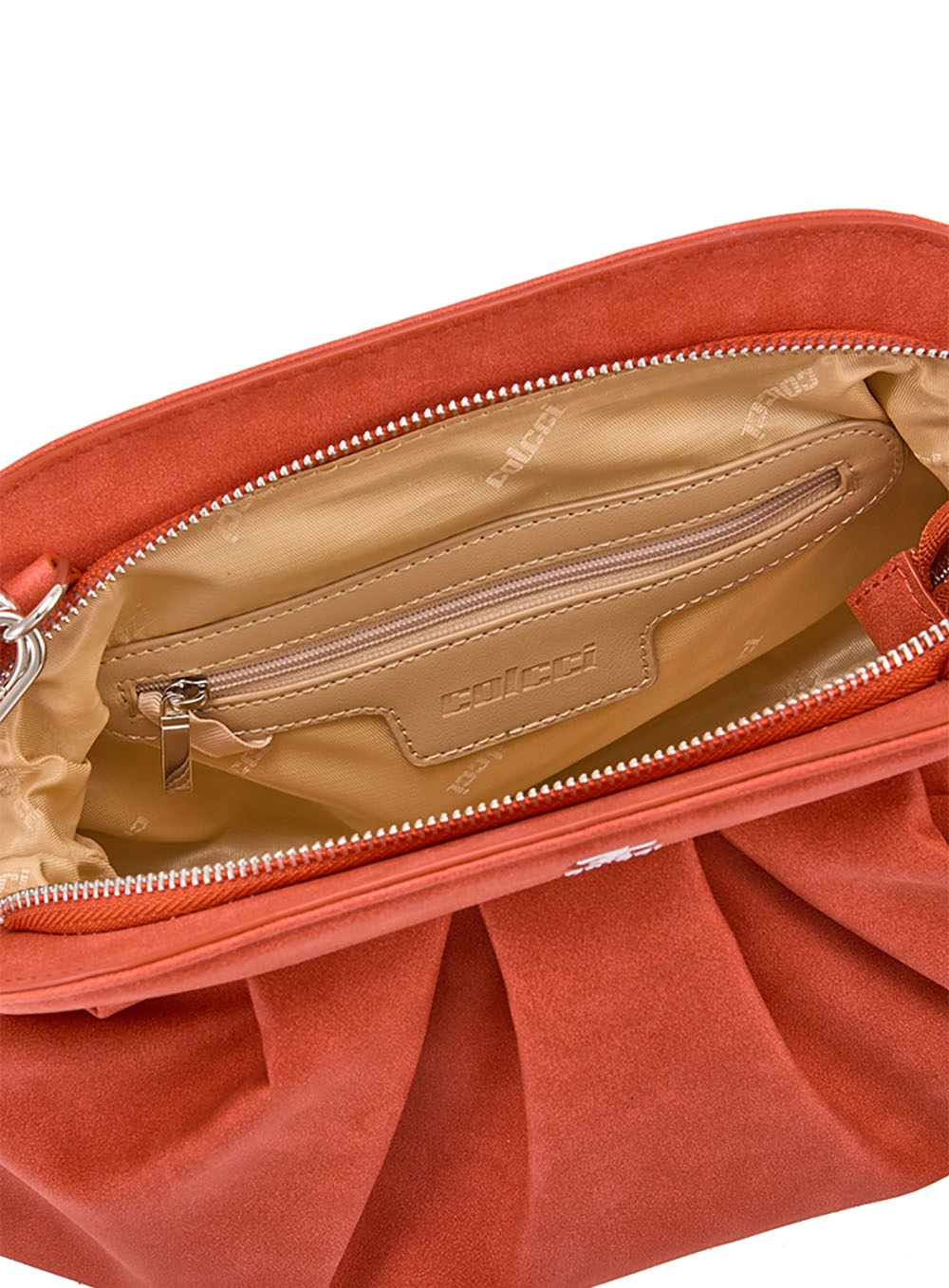 Bolsa Colcci Fem Maxi Clutch Suede Laranja