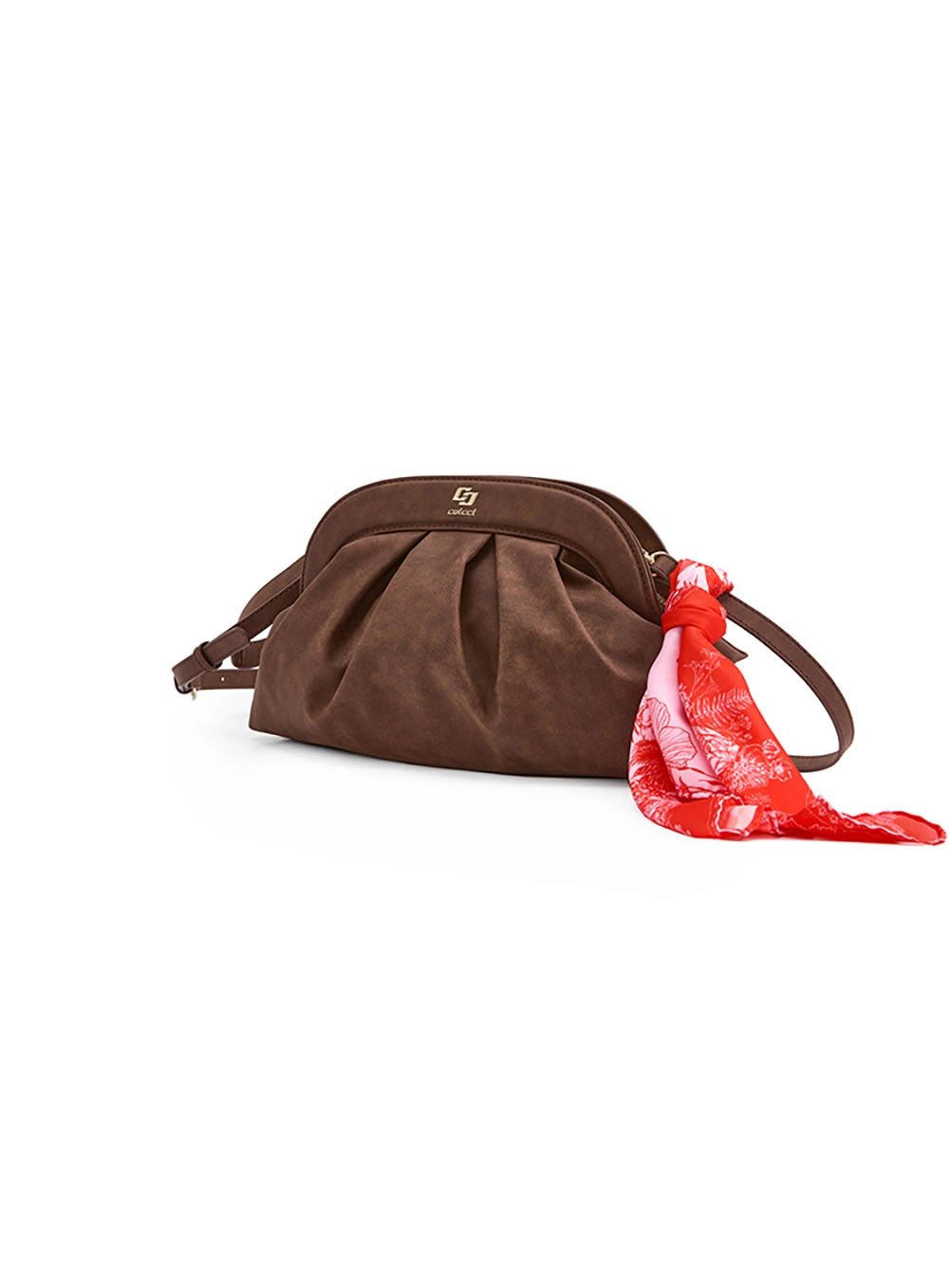Bolsa Colcci Fem Maxi Clutch Suede Café