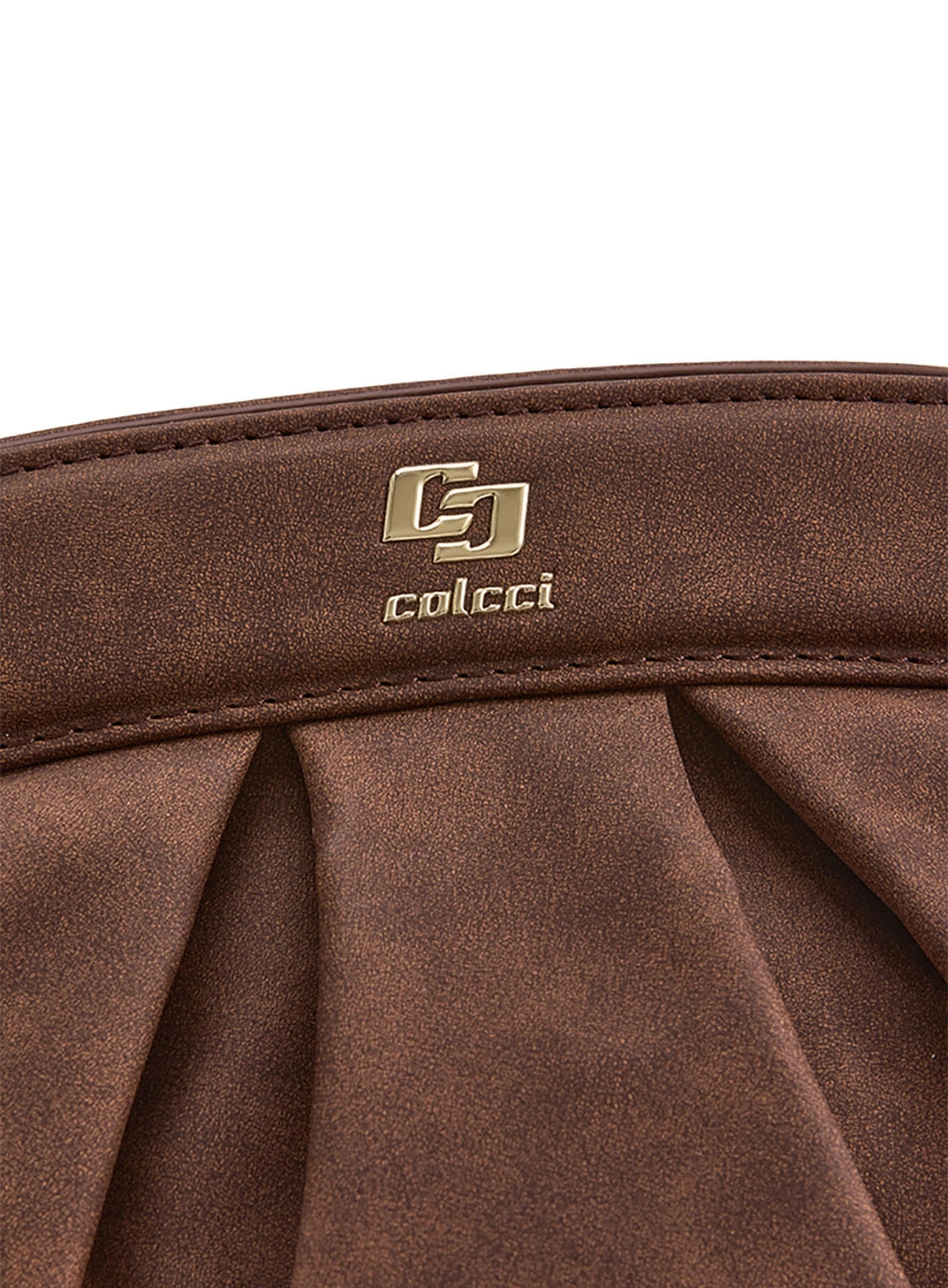 Bolsa Colcci Fem Maxi Clutch Suede Café